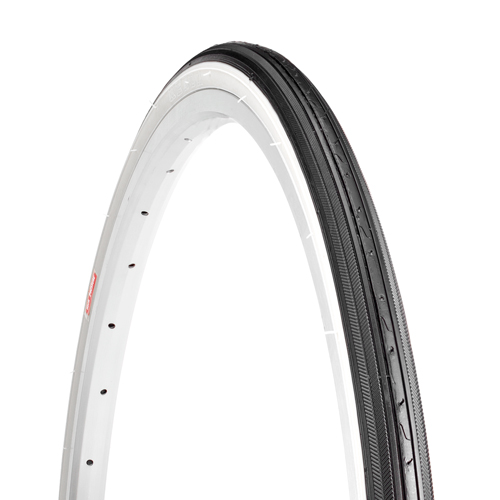 Llanta para bicicleta 27 x 1-1/4 K34 negra con blanco Kenda