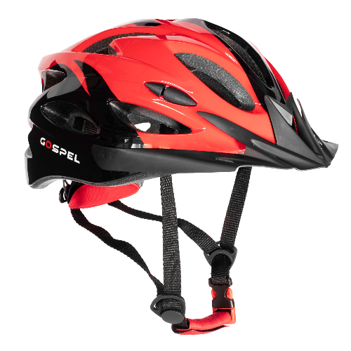 Casco para ciclista G (58-61 cm) 240g SL718 rojo/negro Gospel