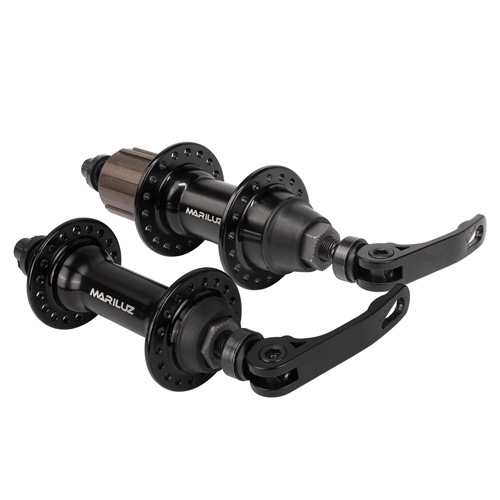 Juego de mazas para bicicleta carrera/urban 36 hoyos aluminio 6-7v negro bloqueo balero sellado