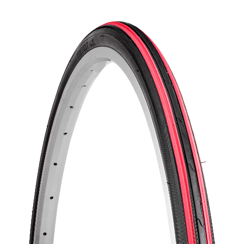 Llanta para bicicleta 27 x 1-1/4 K34 roja con negro payaso Kenda