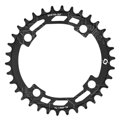 Plato para multiplicacion redonda de bicicleta de montaña 34D COLORS