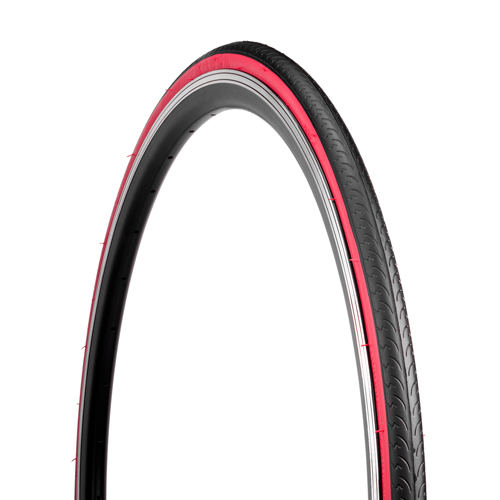 Llanta para bicicleta 700 x 23C K177 negra con rojo payaso Kenda
