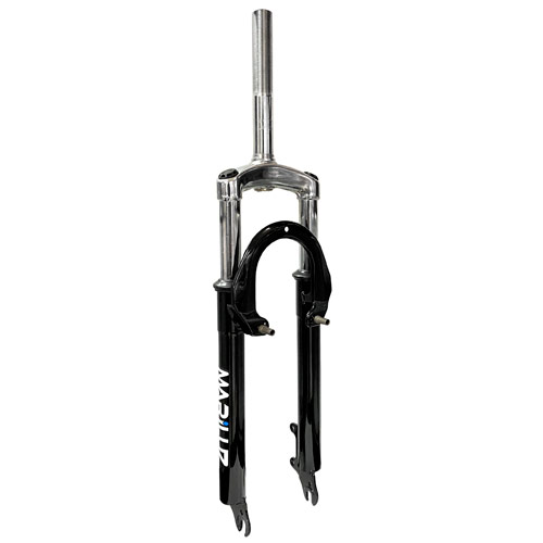 Tijera para bicicleta 26 de fierro montaña de suspension negra con roscafreno disco y V-brake