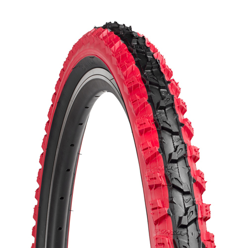 Llanta para bicicleta 26 x 2.10 K900 roja con negro payaso Kenda