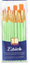 ESRICH set de pinceles de  10 und color verde