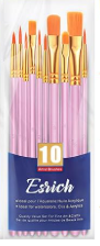 ESRICH set de pinceles de 10 und color rosado