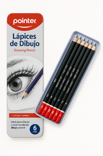 Pointer Set 6 lápices de dibujo artístico