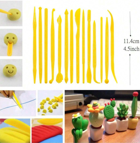 set de 14 palillos para modelado y puntillismo
