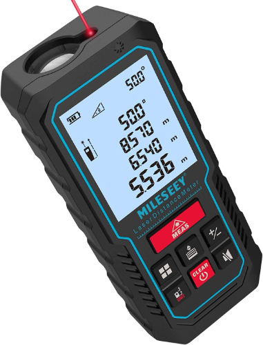 MILESEEY 70 M. Metro Láser, 70 M. Sensor de ángulo electrónico mejorado, medición de área, volumen y pitágoras