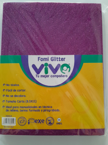fomi morado escarchado tamaño carta vivo