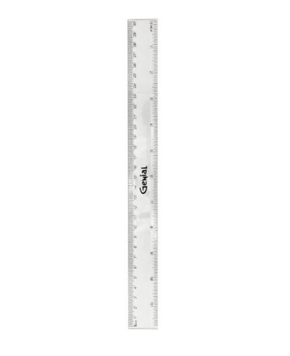 regla plástica transparente 30cm genial