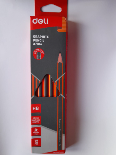 Lápiz graf HB pqt 12 triang deli