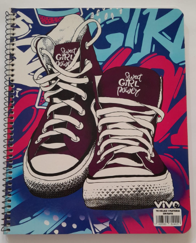 Cuaderno espiral vivo sin rayas