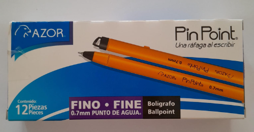 Bolígrafo pin point 0.7 fino negro