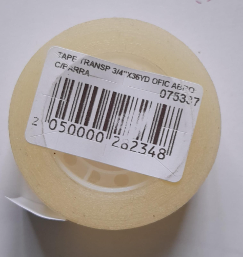 Tape 3/4x36 yds transp abro