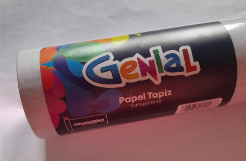 Papel tapiz transparente 45cmx20mts genial
