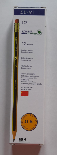Lapiz zemi carbón 12 pz