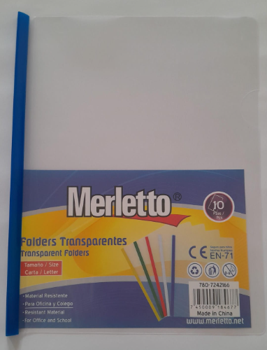 Folders transparentes merletto tamaño carta