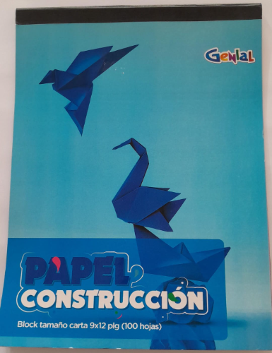Block 9x12 papel construcción genial