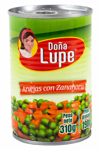 Arveja Con Zanahoria Enlatada Doña Lupe x 300 Gr