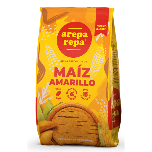 Harina Arepa Precocida de Maiz Amarillo 500g