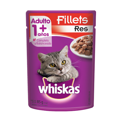 Whiskas Fillets Res Alimento Humedo Gato X 85 GR