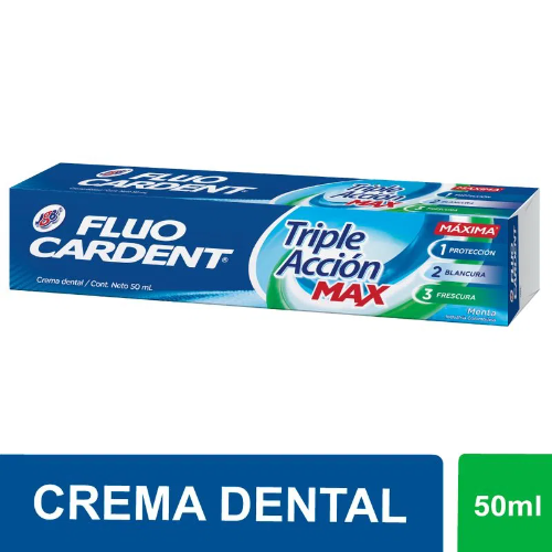 Crema Dental Fluocardent Triple Acción Max X 50 Ml