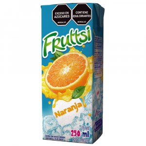 JUGO FRUTTSI CAJITA  SABOR A NARANJA X 250 ML