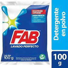 Detergente En Polvo  Fab x 100 g