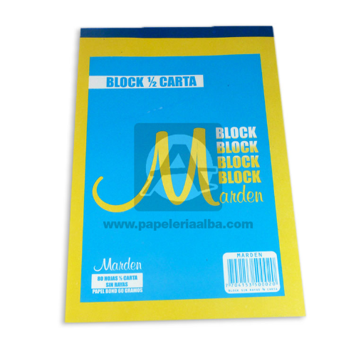 BLOCK  CUADRICULADO TAMAÑO CARTA