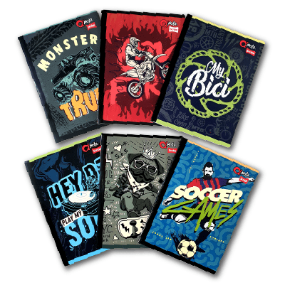 CUADERNO DE 100 HOJAS RAYADO MASCULINO