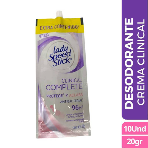 Desodorante Lady Speed Stick Crema Clinical Complete x 20 gr