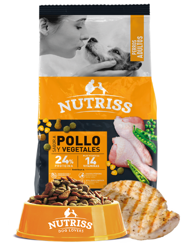 NUTRISS Alimento humedo para perros sabor a Pollo x 100 gr