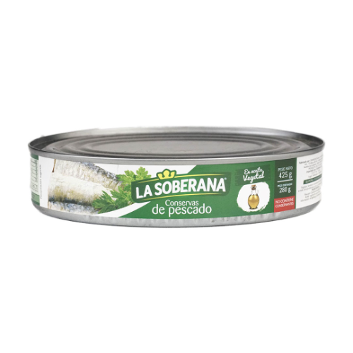 Sardina LA SOBERANA En Aceite Soya x 400 gr