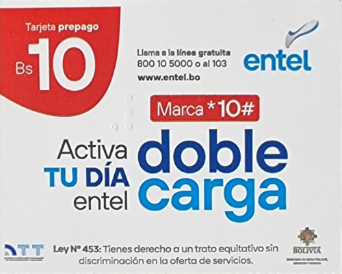 Tarjeta Entel 10