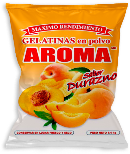 Gelatina Aroma Durazno 250 gr.