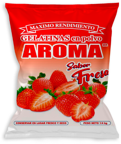 Gelatina Aroma Fresa 250 gr.