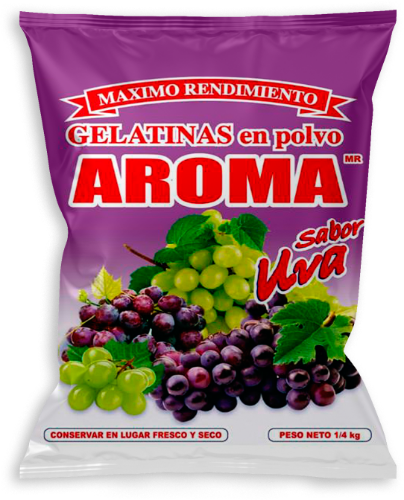 Gelatina Aroma Uva 250 gr.