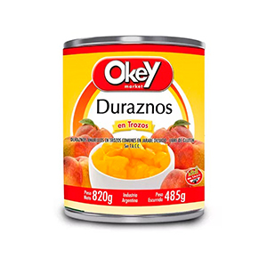 Durazno al Jugo Okey 820 gr.