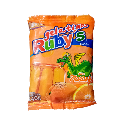 Gelatina Rubys Naranja 220gr.