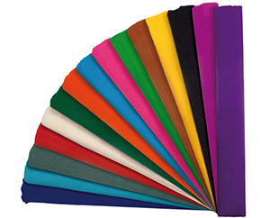 Pliegos de papel crepe colores