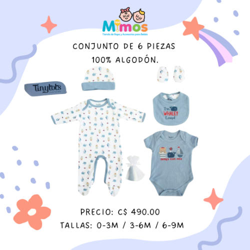 Conjunto de varón 6 piezas Tinytots
