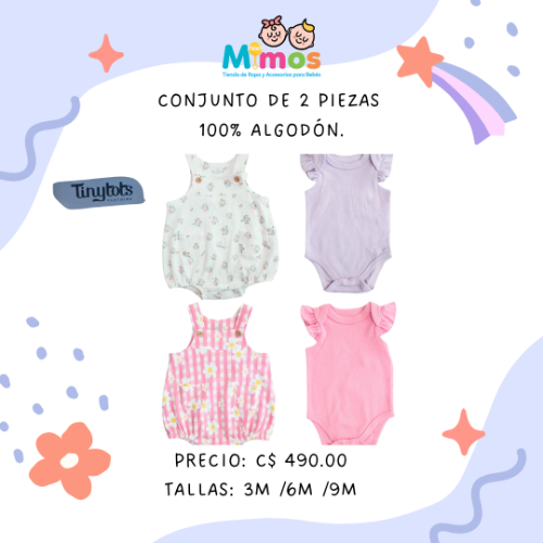 Conjunto de niña overol 2 piezas Tinytots