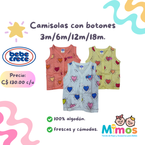 Camisolas con Broches Bebecrece