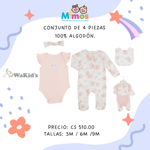 Conjunto de Algodón 4 Piezas Wakids