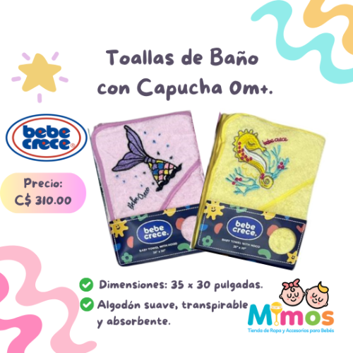 Toallas de Baño con Capucha Bebecrece