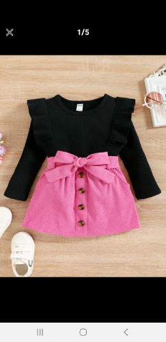 Conjunto Falda corduroy y blusa manga larga