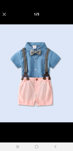 Conjunto Short  rosa Tirantes  y lazito