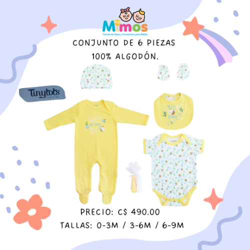Conjunto de niña 6 piezas Tinytots