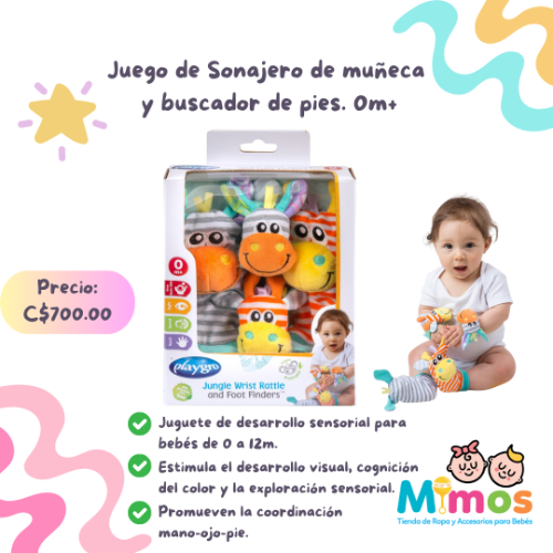 Juego de Sonajero de muñecas y buscador de pies
